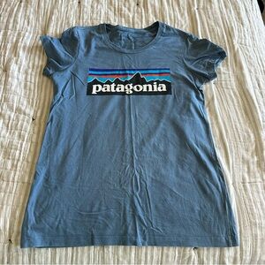 Patagonia Slate Blue Logo Tee